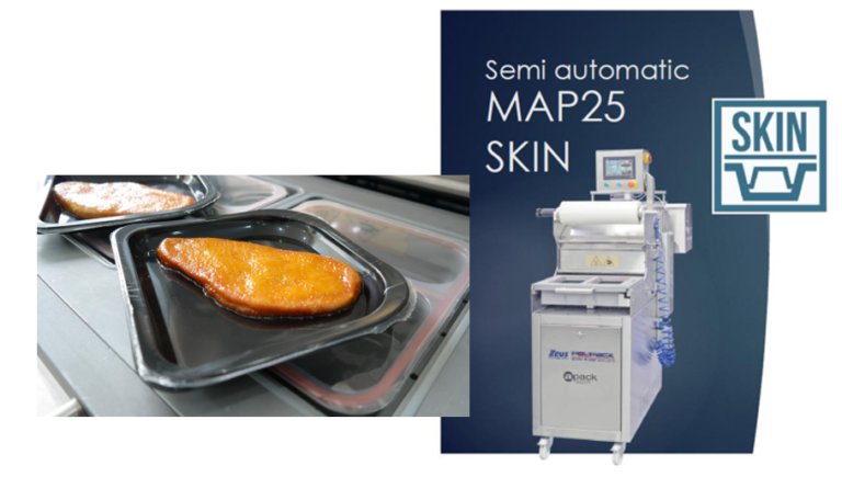 APACK MAP25 SKIN do pakowania żywności folią dopasowaną do produktu